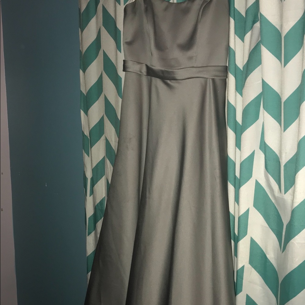 Mercury colored David’s Bridal dress.